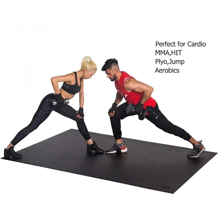 Large Exercise Mat Thick Workout Mats For Home Gym Flooring, Extra Wide