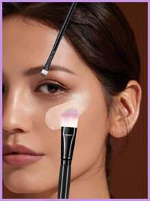 33/1pc Makeup Brush Set, Including: 20pcs Makeup Brushes (Face, Eye, Eyebrow, Foundation, Blush, Concealer, Lip, Detail, Nose, Eyeliner, Powder, Nail, Face Mask, 1pc Makeup Brush Cleaning Bowl, 4pcs Triangle Sponge Puff, 4pcs Mini Finger Sponge, 4pcs Mini Heart Sponge