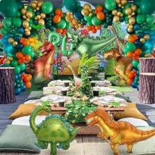 134 piezas Kit de arco de guirnalda de globos con dinosaurios y animales de la selva, decoraciones para fiestas con temática de bosque, decoraciones para fiestas de cumpleaños, decoraciones para festivales, decoración del hogar, telón de fondo para baby shower, decoración de ambiente, adornos para interiores y exteriores - Multicolor - Ver 5