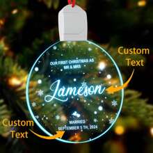 Personalized Ornaments Wedding Gifts For Couples,First Married Ornaments,Bridal Shower Gifts For Bride Birthday Graduation - White - View 1