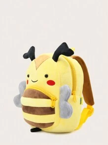 1 szt. Uroczy pluszowy plecak z pszczołą dla dzieci, odpowiedni dla chłopców i dziewcząt w wieku 2-4 lat, do codziennego użytku