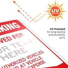 1pc Customized "No Parking" Text Sign Plate, Personalized Text Information Decoration, Add Your Exclusive "No Parking" Text Identification, Aluminum Metal Sign, High Quality Rust And Bend Resistant, 12"X8" Size, Valentine's Day, Valentine's Day Decor Gifts Birthday Graduation - Multicolor - View 9