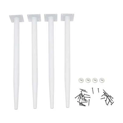 4 Piezas Patas de Mesa, Patas de Muebles Resistentes, Patas de Mesa Blancas/Negras/Doradas, Patas de Silla, Marco de Base de Mesa para Mesa de Comedor, Mesa de Centro, Escritorio