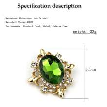 1pc Fashionable Egg Crystal Women Brooch, Gold Plated Christmas Scarf Dress Pin, Birthday Party Valentine Gift