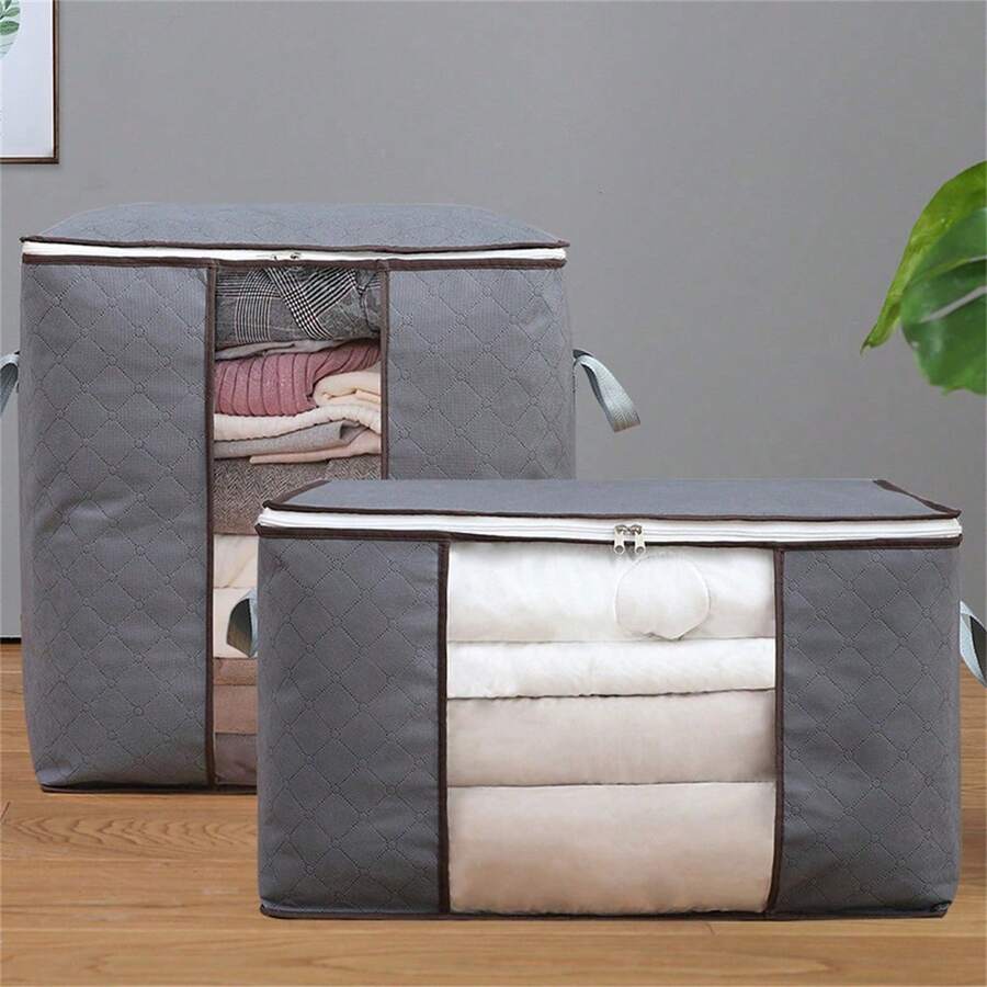 Quilt Dust Covers - Light Grey - View 1