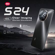 itel Teléfono móvil S24 de 6.6'', 8GB RAM/256GB ROM, Android 13 - Negro, Batería súper de 5000mAh para mantenerte con energía todo el día, Cámara frontal de 8MP, Cámara trasera de 108MP, Modo Súper Nocturno, Modo Retrato, Belleza de Video, Video Dual