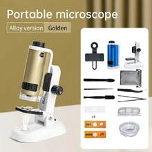 250X Compound Monocular Microscope Kit, Suitable For Children Students Beginners, With Full Metal Body Microscope, Portable Carrying Case For School Lab Home Education - Multicolor - View 12