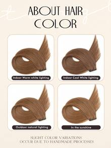 Genius Weft Hair Extensions Human Hair Sew In Hair Extensions Color 6 Chestnut Brown 50g Straight Human Hair Bundles Hand Tied Genius Weft Sew In Human Hair Extensions - S6 - View 8