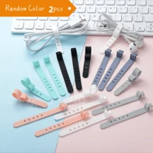 2 件防缠结、有序的高科技硅胶带收纳袋：耐用、便携且时尚的耳机、充电器和数据线解决方案！ - 彩色 - 查看 6