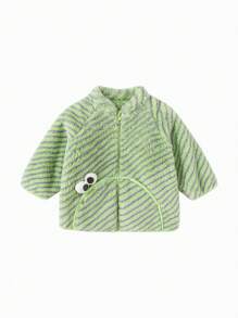 Balabala 男孩和女孩珊瑚绒大衣 2024 年冬季可爱时尚外套 - 綠色 - 查看 4