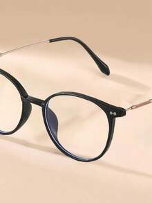 1 副时尚椭圆形简约透明镜片眼镜，适合日常使用、电脑工作、装饰和游戏 - 彩色 - 查看 11