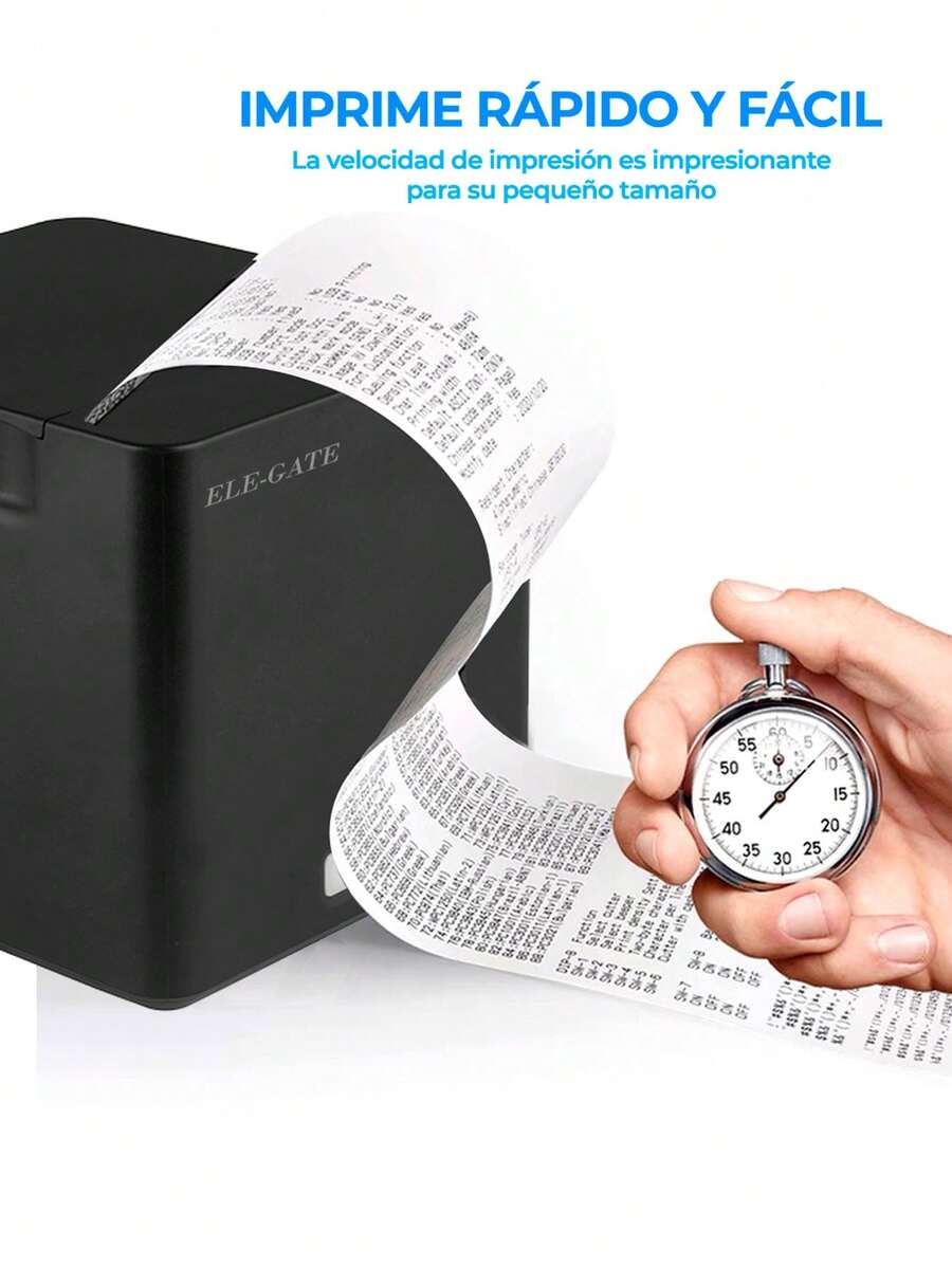 58mm Thermal Printer Tickets Mini Printer With Automatic Cutter, High Speed Portable Ticket Printer Compatible With ESC/POS - Black - View 1