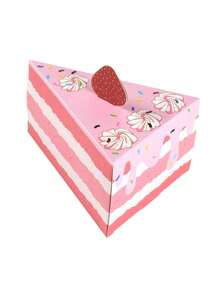 8/10/12/16/20pcs Cute Birthday Gift Box Candy Box With Hand Gift Box Triangle Cake Shape Birthday Party Creative Gift Box Party Company Gift Box, Small Business Supplies, Packaging Box, Wedding Decorations, Wedding - Multicolor - View 5