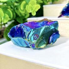 QYDCX 1/3 peças Pedra Bruta de Obsidiana Aura Requintada - Natural, de Alta Qualidade, Gema Cintilante para Fazer Joias, Presentes de Aniversário / Natal, Presentes para Mulheres, Presentes para a Namorada, Decoração de Cena, Decoração de Mesa, Ornamentos de Cristal e Decoração de Casa