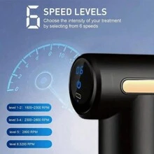 AXH. Portable Muscle Massage Gun, Suitable For Full Body Massage, Equipped With LED Touch Screen, Speed Adjustment, Rechargeable And 4 Replaceable Massage Heads. Fascia Gun - Muscle Massage Chair - Professional Therapeutic Grade Multi-Function Mini Electric Handheld Hammer, Suitable For Percussion Massage On Shoulders, Neck, Waist, Back And Other Areas. A Unique And Cool Gift Suitable For Both Men And Women, An Ideal Choice For Gift Sets. - Multicolor - View 4