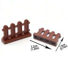 12pcs/Set Building Blocks - Farm Garden Round Arch & Fence, 1X4X2 Ranch Fence, DIY Animal Scene Play, Ideal For Christmas/Birthday Gift, 33303 Brick Elements