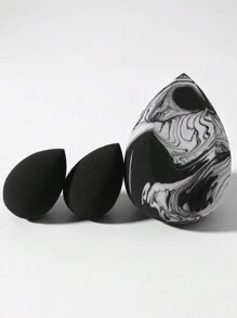 1 套化妆海绵套装包括 1 个双色化妆海绵 + 2 个迷你化妆海绵、化妆粉扑、化妆海绵、气垫粉扑、化妆海绵套装，适用于霜状和粉末遮瑕膏、散粉化妆品应用，