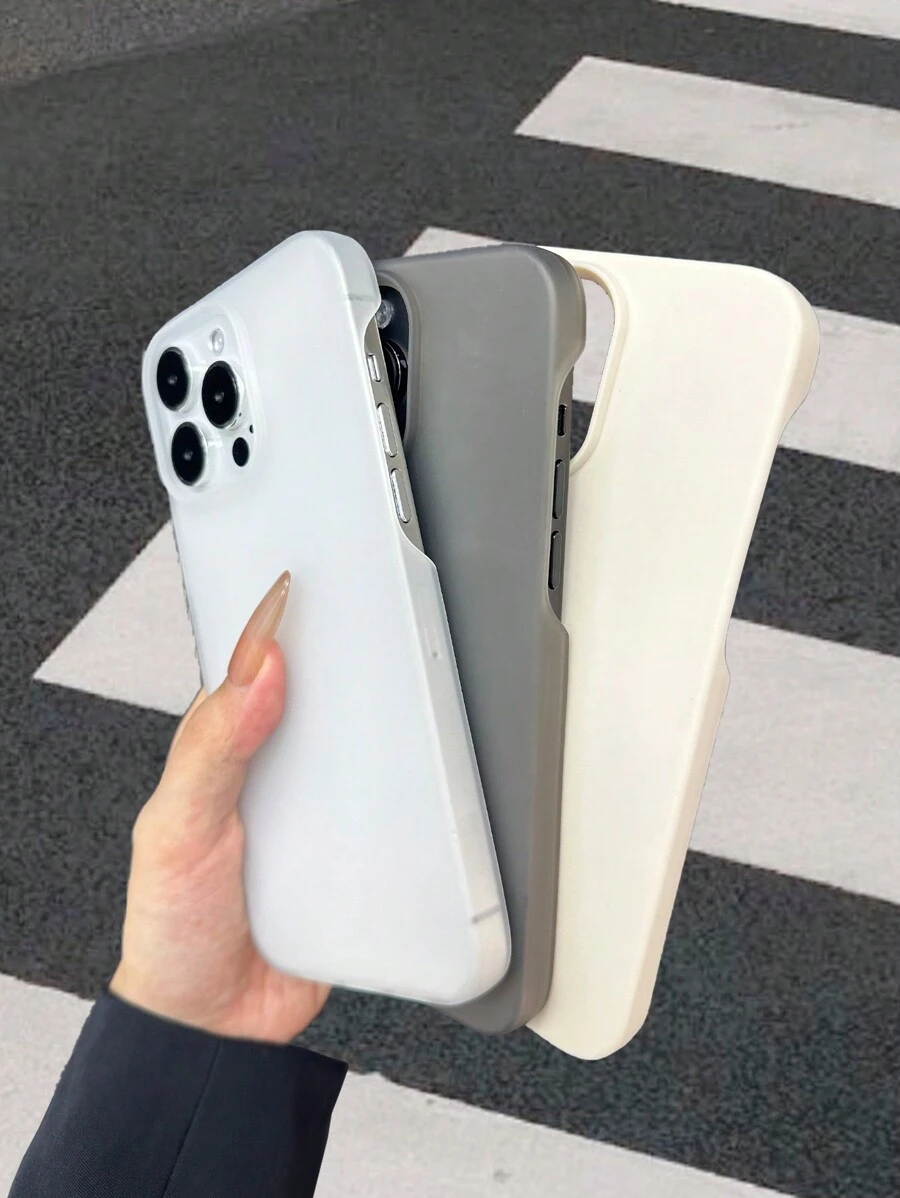 Silicone Phone Case Apple 3pcs Minimalist Borderless Solid Color Matte Transparent Hard Protective Phone Case, Compatible With IPhone 16/16 Pro Max, XR, 7/8, IPhone 15 Pro Max, 13/14 Pro Max, 13/14, 11/12 Pro, 11/12/14 Pro, Anti-Drop Soft Shell Waterproof Shockproof Scratch Resistant - Multicolor - View 1