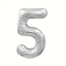 40 英寸银色数字铝箔气球，大尺寸数字气球适用于生日派对、婚礼、周年纪念、新年、圣诞节、情人节装饰和摄影背景