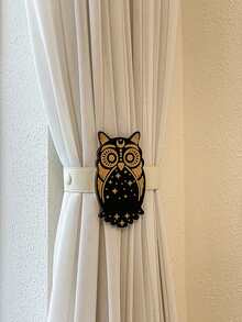 1/4 piezas de Soportes decorativos de madera para cortinas, ganchos para cortinas de ventana, aptos para decoración del hogar, dormitorio, oficina, balcón, sala de estar - hebilla de cortina de madera - Ver 8