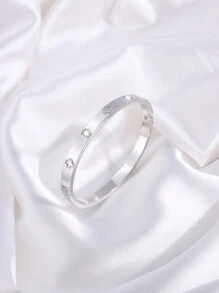 Camhanno 1 pièce de bracelet en acier inoxydable neutre délicat et polyvalent, parfait pour offrir à un ami