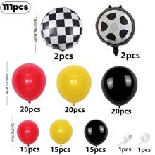 111pcs/Set Racing Car Themed Balloon Arch Garland Kit Monster Truck Birthday Party Supplies Automobile Birthday Decoration Set, Christmas
