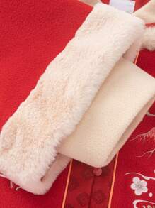 Balabala Girls' Hanfu Set Red New Year Outfit For Winter 2024 - Red - View 7