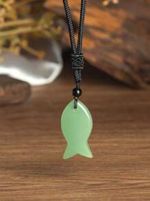 1 件/天然石鱼吊坠手工制作时尚个性吊坠项链，圣诞节节日派对送朋友的最佳礼物 - 魚形 - 查看 14