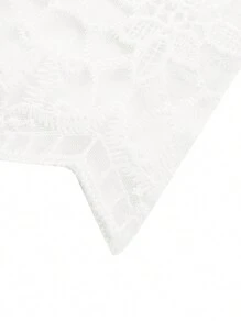 Women's Lace Patchwork Open Front Cardigan Lightweight Sheer Half Sleeve Bolero Shrug Jacket Summer Kimono Cover Up - White - View 10