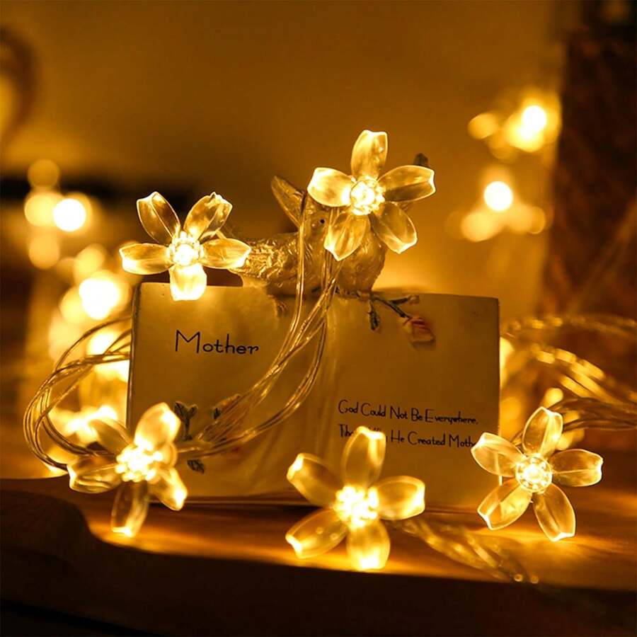 1 件 LED 樱花灯串，LED 樱花树壁挂 DIY 装饰，圣诞节复活节装饰灯，适用于花园卧室教室，圣诞装饰灯，新奇灯适用于家庭卧室花园婚礼派对最佳礼物 - 彩色 - 查看 1