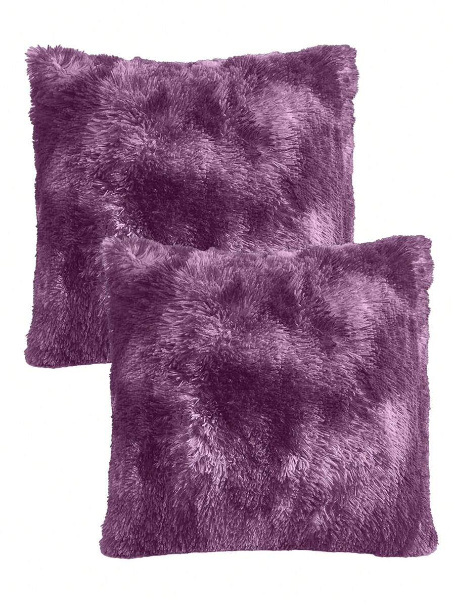 Home Elephant 2-Piece Soft And Padded Decorative Cushions - 淡紫色 - 查看 1