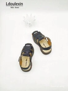 全新夏季男童休闲功能凉鞋，软底防滑幼儿沙滩鞋 - 黑色 - 查看 9