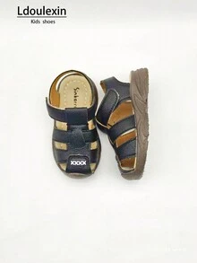 全新夏季男童休闲功能凉鞋，软底防滑幼儿沙滩鞋 - 黑色 - 查看 6