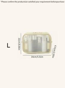 1pc Transparent Mesh Cosmetic Bag Portable Travel Toiletry Organizer Bag For Makeup, Brushes, Lipstick,Gifts For Women,Christmas Gifts,Gift Ideas For Women