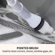 SOKANY 2024 New Bathroom Cleaner Brush, Shower Scrubber With Long Handle & Heads Replacement, Cleaning Supplies For Tub Shower Tile Floor