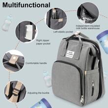 Deluxe Changing Backpack - Changing Bag Set: Backpack, Changing Pad, Integrated Bed, Car Hooks - Grey - View 2