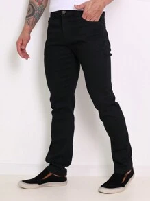 Kit 4 Men's Slim Destroyed Jeans Fashion Premium Line Original Elastane Clothes Direct From The Factory Shipping In 24 Hours Color Black Dark Medium Light - Nhiều màu - Xem 9