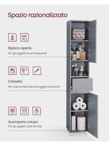 Set di mobili da bagno - Grigio - Visualizzare 3