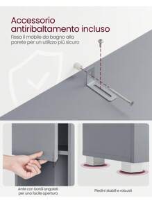 Set di mobili da bagno - Grigio - Visualizzare 6