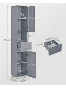 Set di mobili da bagno - Grigio - Visualizzare 5