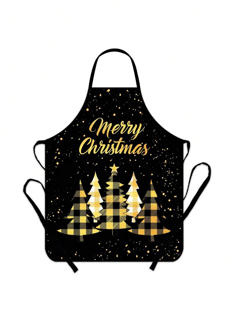 1 chiếc tạp dề ngày lễ Giáng sinh cho gia đình, tiệc nướng, nướng bánh - Cây thông Noel 2 - Xem 1