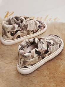 秋冬款时尚撞色室内外防滑休闲男士雪地靴 - 卡其色 - 查看 3