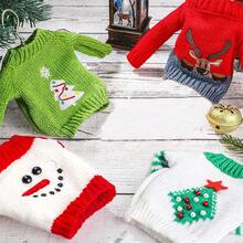 20 Kiểu Quần áo & Phụ kiện Búp bê Giáng sinh Có thể Lựa chọn, Áo len Búp bê Đan có Ông già Noel, Cây thông Noel, Tuần lộc, Hình in Người tuyết, Trang phục Búp bê Ngày lễ Trang trí - Nhiều màu - Xem 7
