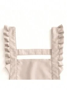 1 件时尚韩版围裙，公主围裙，帆布防水餐厅围裙，带口袋，女士涤纶围裙，简约风格黑色带口袋围裙，加厚腰围裙，时尚家务厨房家居工作服 - 彩色 - 查看 8