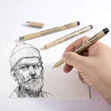 1/12Pcs Tip Pigment Liner Micron Ink Marker Pen For Manga Draw Sketching Needle Pen Hook Line Pen Sketch Stationery Set Art Supplies Back To School