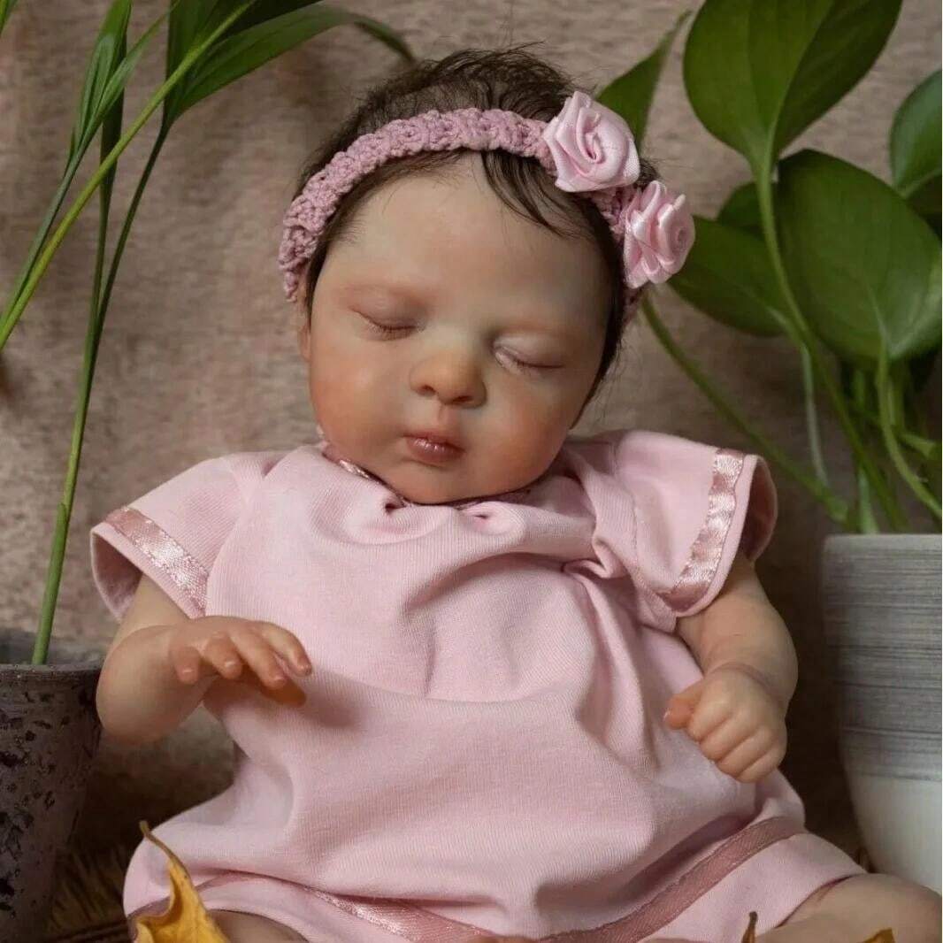 NPK 10inch Miniature Preemie Baby Doll Luna Lifelike Soft Body Real