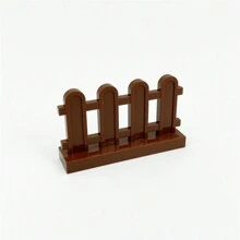 12pcs/Set Building Blocks - Farm Garden Round Arch & Fence, 1X4X2 Ranch Fence, DIY Animal Scene Play, Ideal For Christmas/Birthday Gift, 33303 Brick Elements