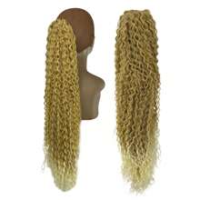 Long Curly Ponytail Extension 80 Cm Afro Premium - gừng - Xem 2
