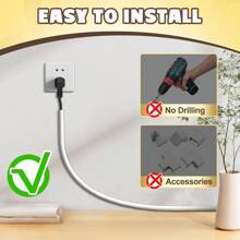 1 Stück 2m Kabelkanal mit seitlicher Öffnung, Kabel-Verlängerungsabdeckung zum Verbergen und Verstecken von Kabeln an der Wand, Kabelführungskanal, Kabel-Organizer