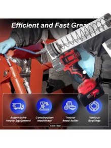 Grease Gun Battery Powered, Electric Grease Gun Kit, Explosion-Proof Hose, Variable Speed Trigger, Lithium Wireless Grease Gun, Suitable For All Kinds Of Large, Medium And Small Automobiles And Machinery, Convenient And Fast - Multicolor - View 1
